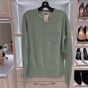 Todd Snyder Aqua Pocket Sweatshirt with Crewneck